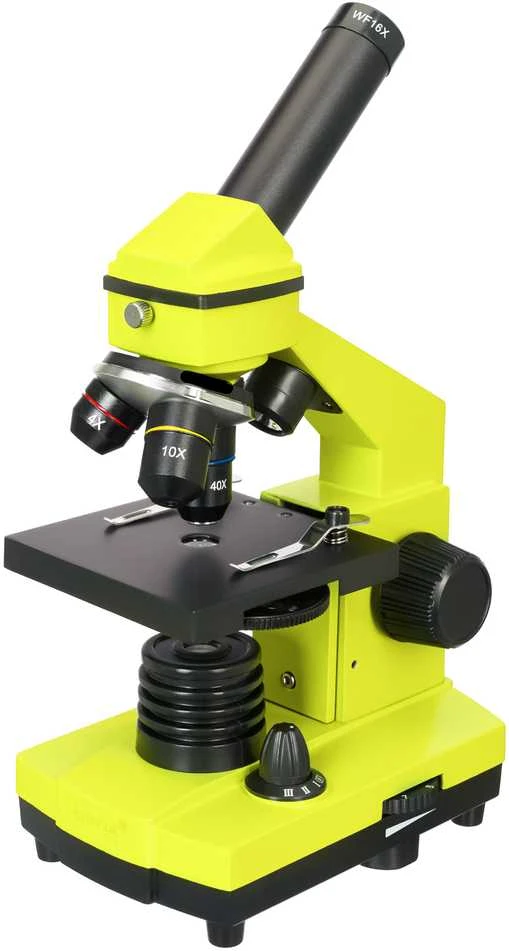 Mikroskopas Levenhuk Rainbow 2L PLUS Lime 64x - 640x su eksperimento komplektu K50