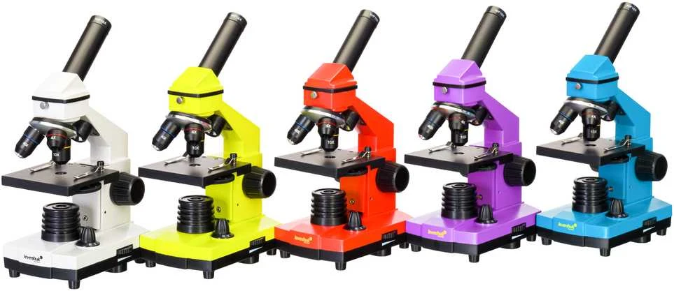 Mikroskopas Levenhuk Rainbow 2L PLUS Moonstone 64x - 640x su eksperimento komplektu K50
