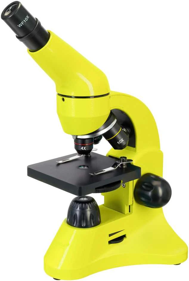 Mikroskopas Levenhuk Rainbow 50L Lime 40x - 800x su eksperimentiniu rinkiniu K50