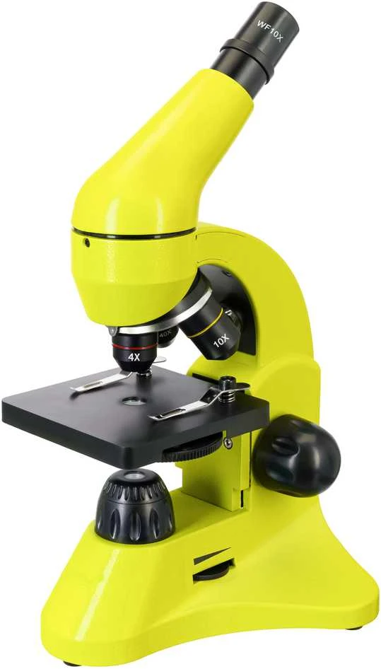 Mikroskopas Levenhuk Rainbow 50L Lime 40x - 800x su eksperimentiniu rinkiniu K50