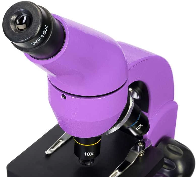 Mikroskopas Levenhuk Rainbow 50L PLUS Amethyst 64x–1280x su eksperimentiniu rinkiniu K50