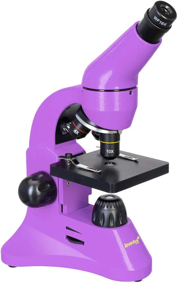 Mikroskopas Levenhuk Rainbow 50L PLUS Amethyst 64x–1280x su eksperimentiniu rinkiniu K50