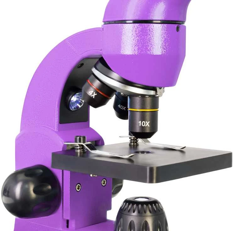 Mikroskopas Levenhuk Rainbow 50L PLUS Amethyst 64x–1280x su eksperimentiniu rinkiniu K50