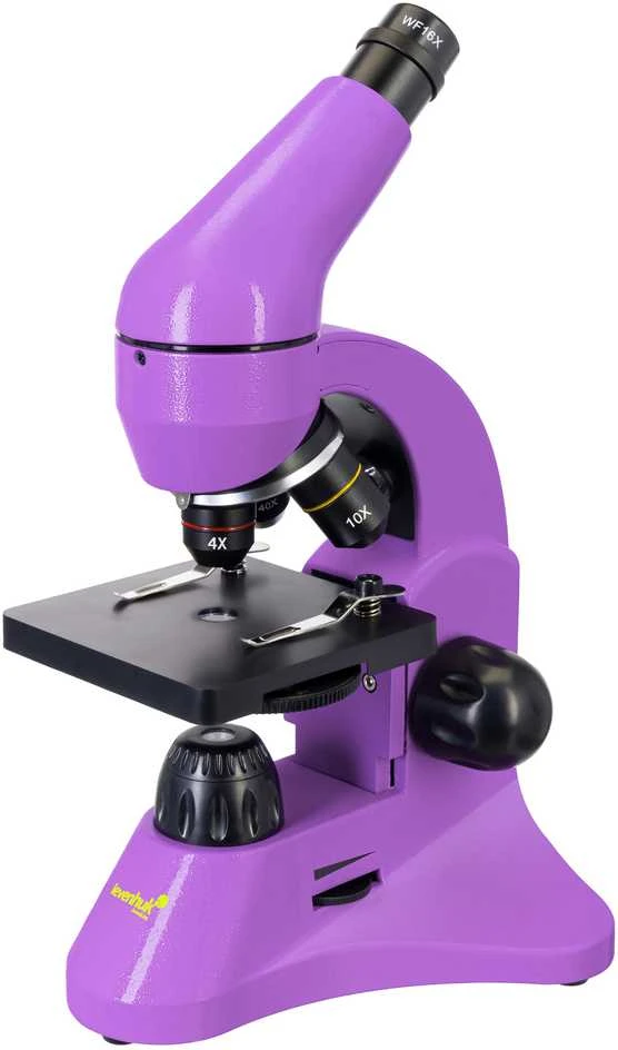 Mikroskopas Levenhuk Rainbow 50L PLUS Amethyst 64x–1280x su eksperimentiniu rinkiniu K50