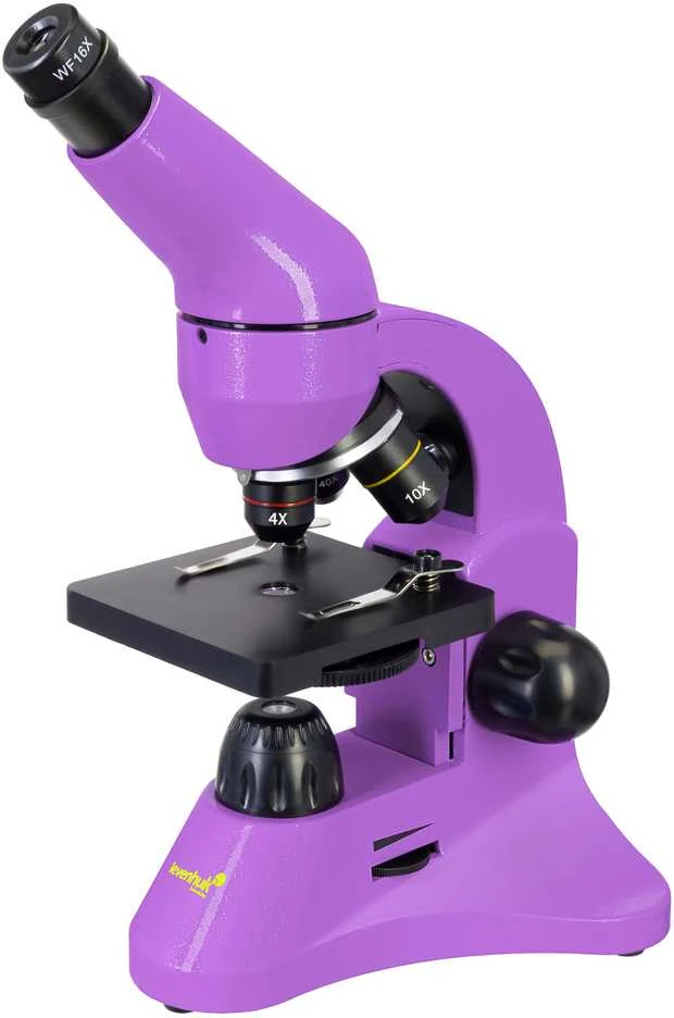 Mikroskopas Levenhuk Rainbow 50L PLUS Amethyst 64x–1280x su eksperimentiniu rinkiniu K50