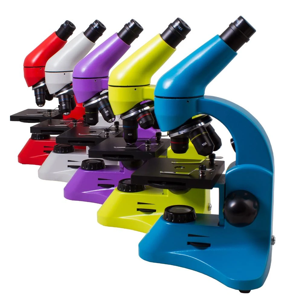 Mikroskopas Levenhuk Rainbow 50L PLUS Amethyst 64x–1280x su eksperimentiniu rinkiniu K50