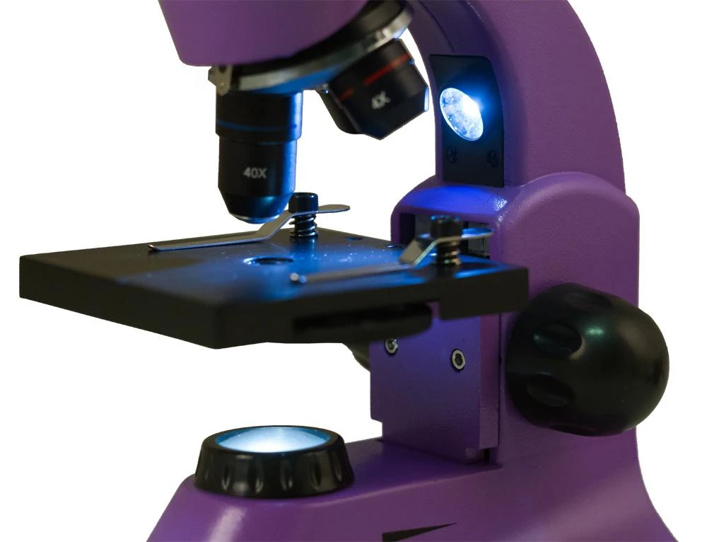 Mikroskopas Levenhuk Rainbow 50L PLUS Amethyst 64x–1280x su eksperimentiniu rinkiniu K50