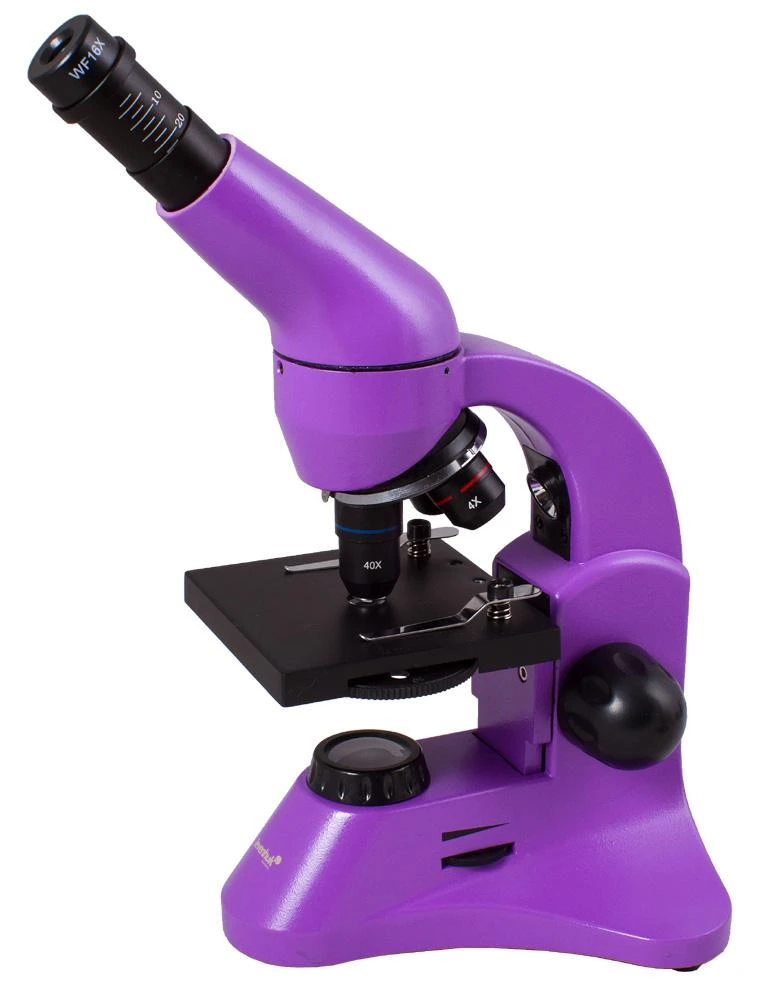 Mikroskopas Levenhuk Rainbow 50L PLUS Amethyst 64x–1280x su eksperimentiniu rinkiniu K50