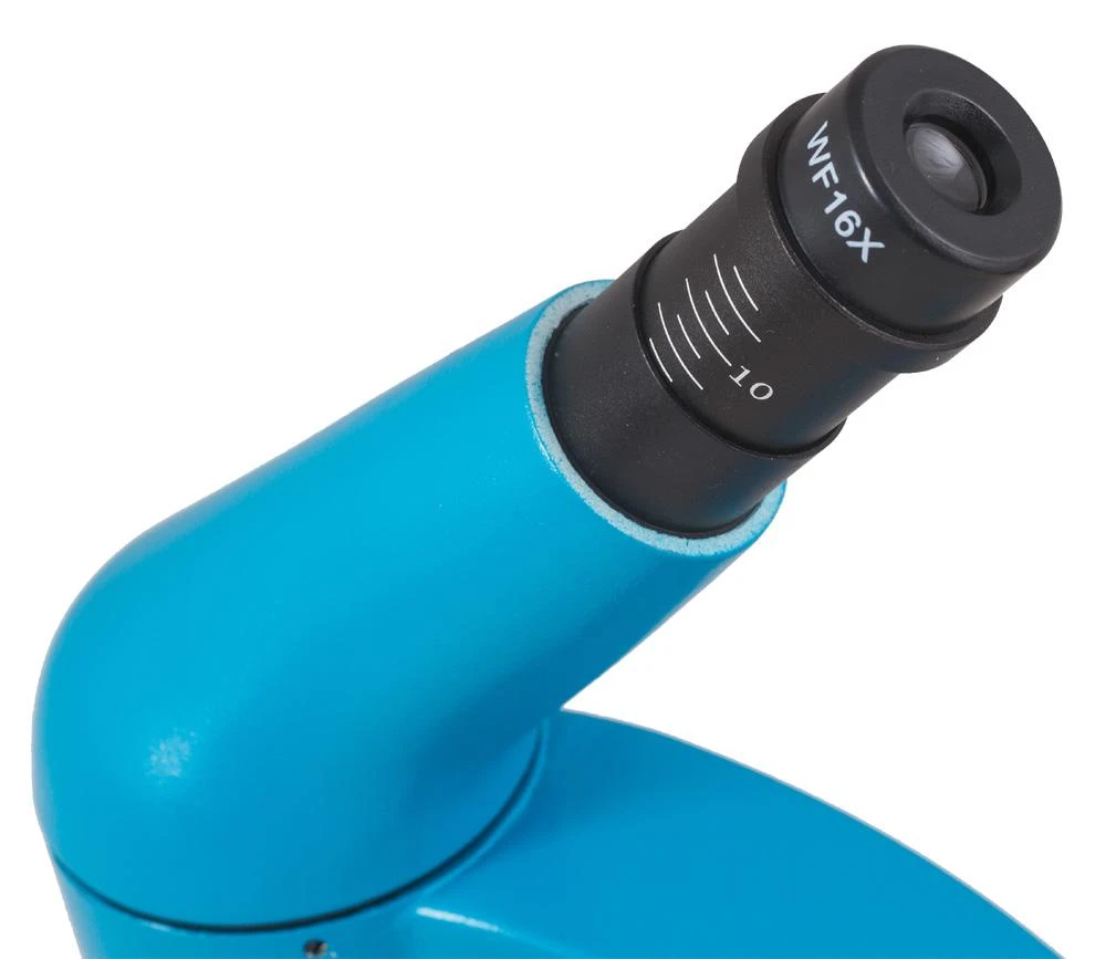 Mikroskopas Levenhuk Rainbow 50L PLUS Azure 64x–1280x su eksperimentiniu rinkiniu K50