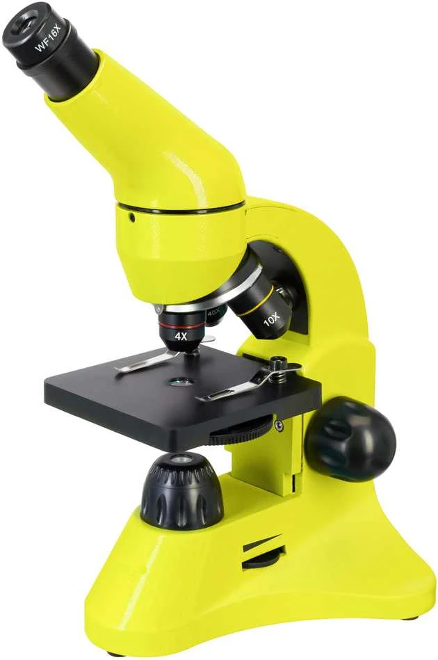 Mikroskopas Levenhuk Rainbow 50L PLUS Lime 64x–1280x su eksperimentiniu rinkiniu K50