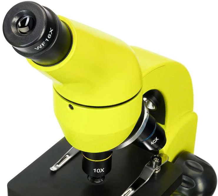 Mikroskopas Levenhuk Rainbow 50L PLUS Lime 64x–1280x su eksperimentiniu rinkiniu K50