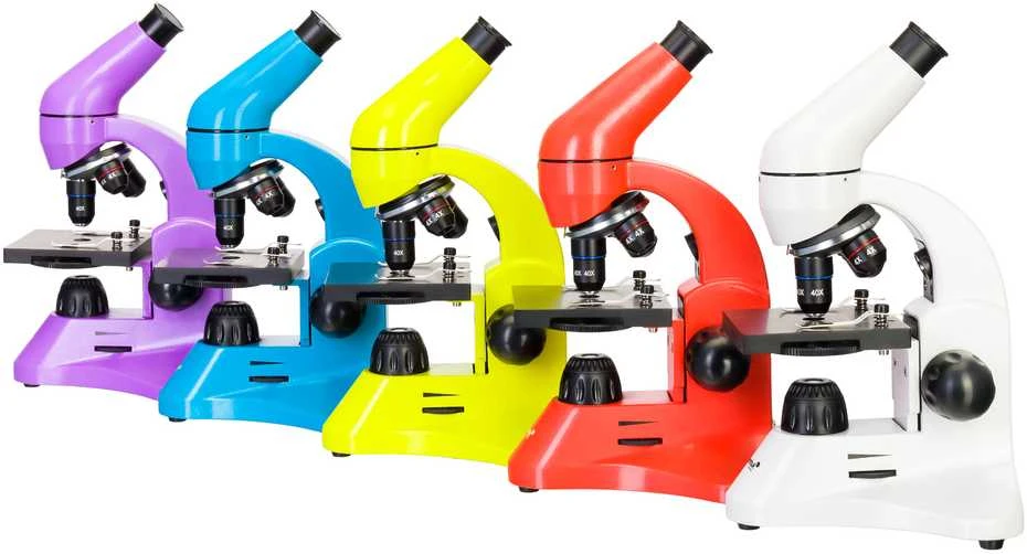 Mikroskopas Levenhuk Rainbow 50L PLUS Lime 64x–1280x su eksperimentiniu rinkiniu K50
