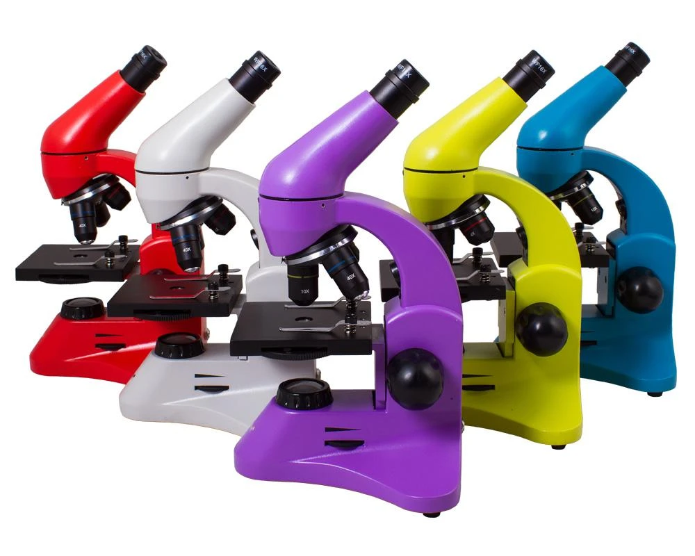 Mikroskopas Levenhuk Rainbow 50L PLUS Lime 64x–1280x su eksperimentiniu rinkiniu K50