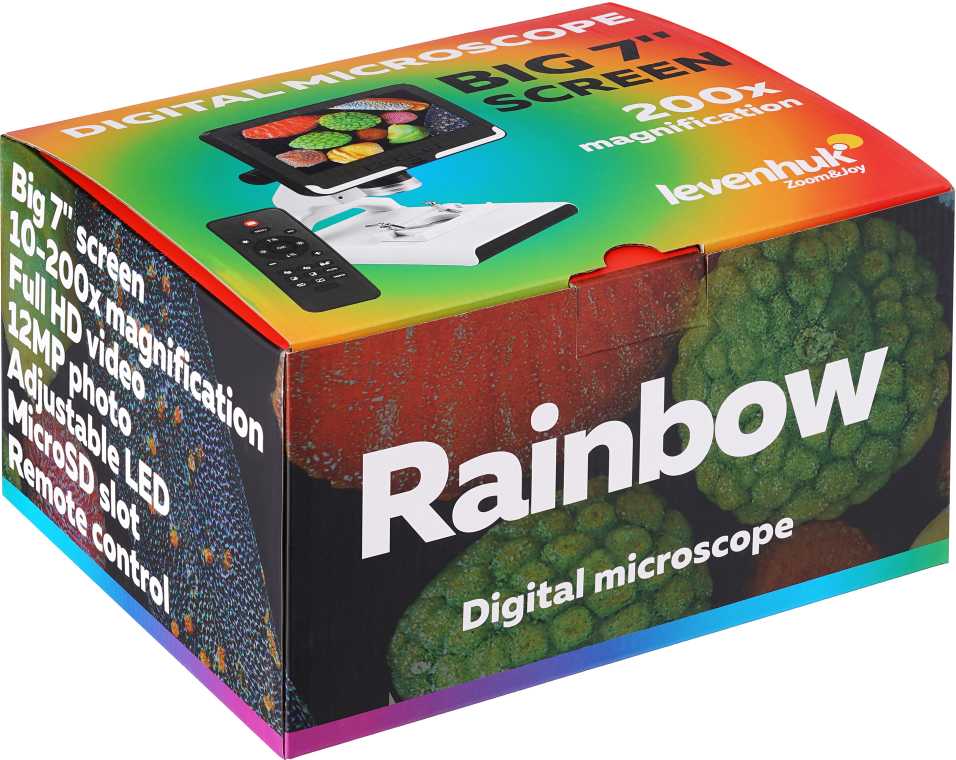 Mikroskopas, Levenhuk Rainbow DM700 LCD skaitmeninis, 10x–200x