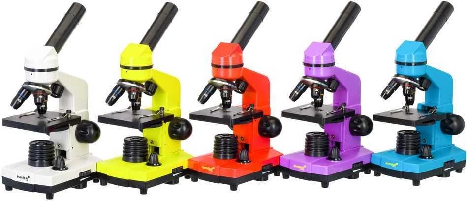 Mikroskopas su eksperimentiniu rinkiniu K50 2L Levenhuk Rainbow 40x - 400x Azure