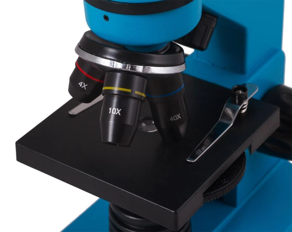 Mikroskopas su eksperimentiniu rinkiniu K50 2L Levenhuk Rainbow 40x - 400x Azure