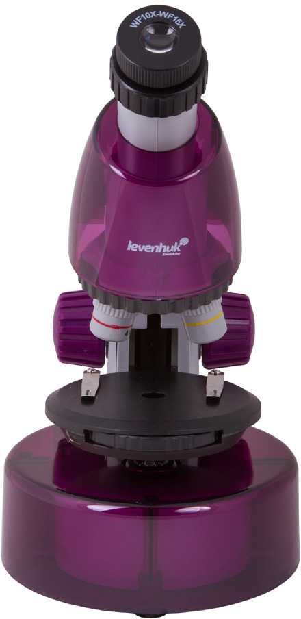 Mikroskopas vaikams, Levenhuk LabZZ M101 Amethyst, 40x-640x, su Eksperimento rinkiniu