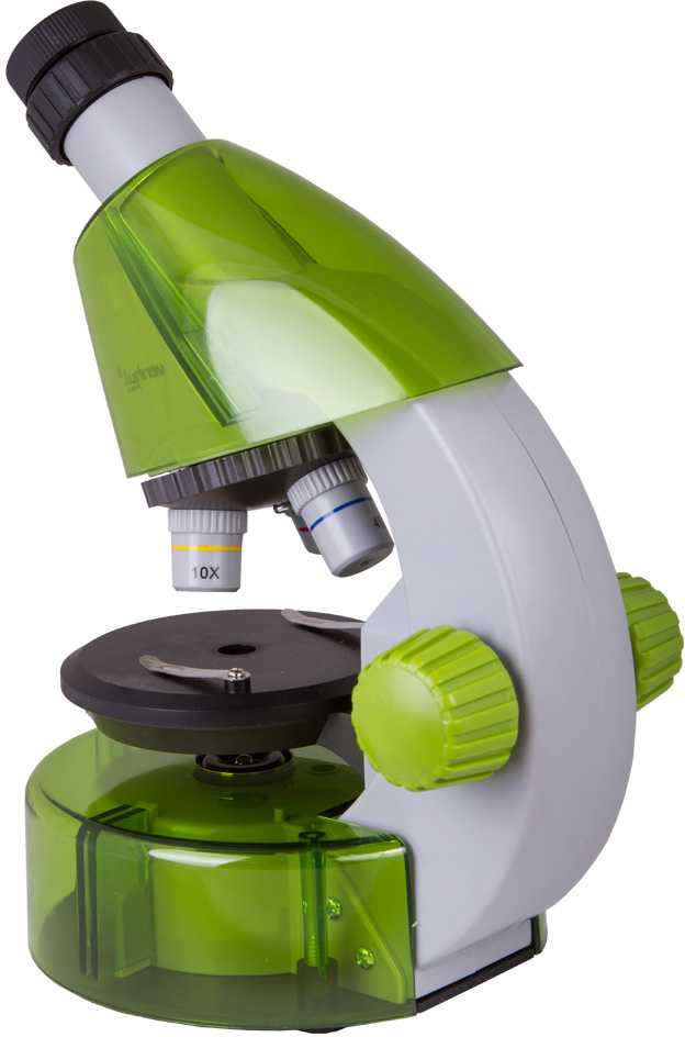 Mikroskopas vaikams, Levenhuk LabZZ M101 Lime, 40x-640x, su eksperimentų rinkiniu