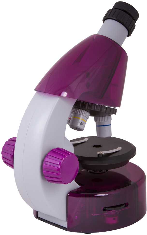 Mikroskopas vaikams, Levenhuk LabZZ M101 Amethyst, 40x-640x, su Eksperimento rinkiniu