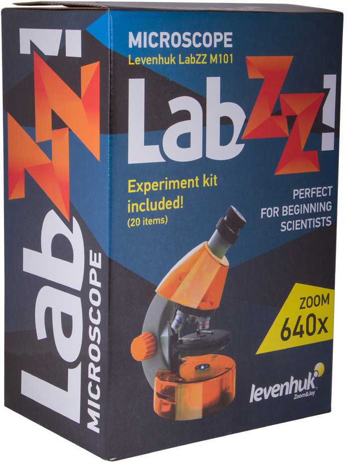 Mikroskopas vaikams, Levenhuk LabZZ M101 Lime, 40x-640x, su eksperimentų rinkiniu