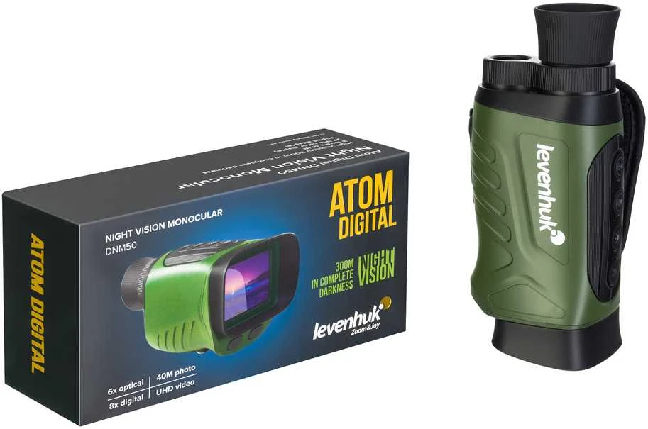 Žiūronai Naktinio matymo monokuliaras Levenhuk Atom Digital DNM50