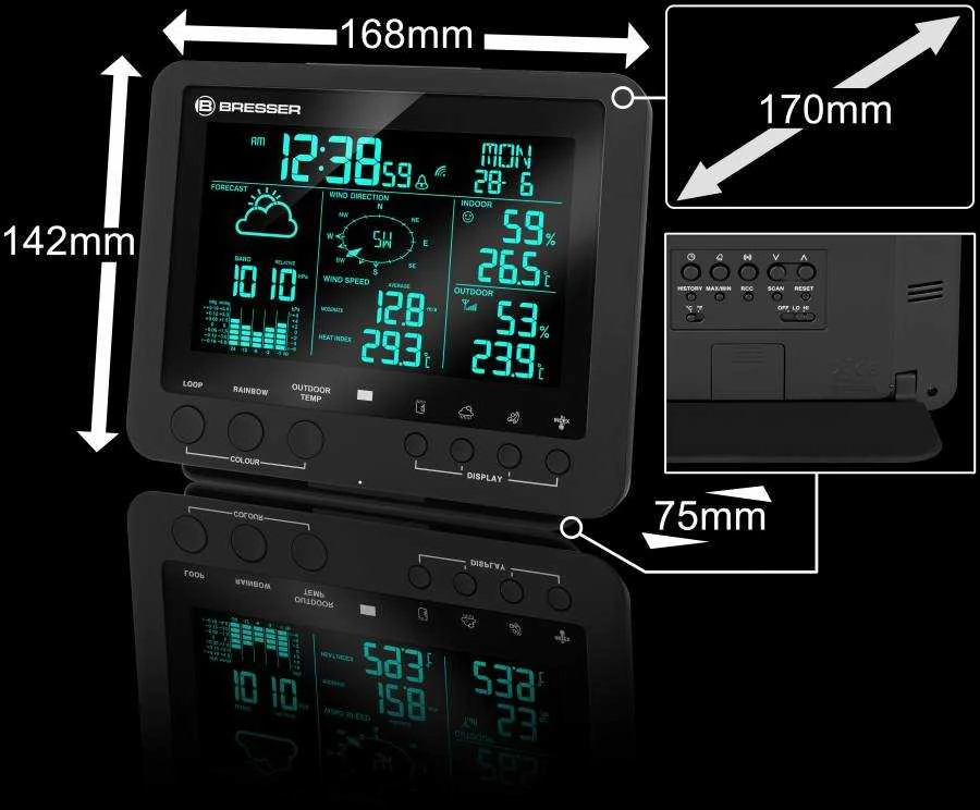 Bresser orų stotelė 5-in-1 Weather Center su spalvotu ekranu
