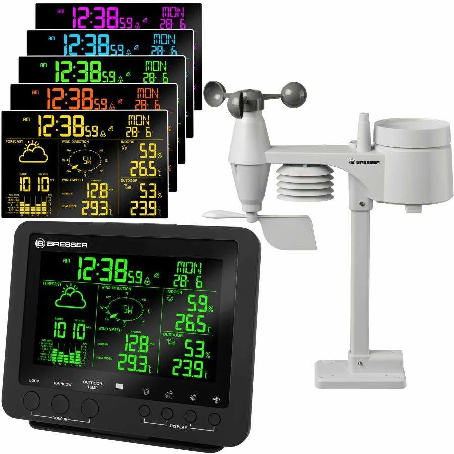 Bresser orų stotelė 5-in-1 Weather Center su spalvotu ekranu