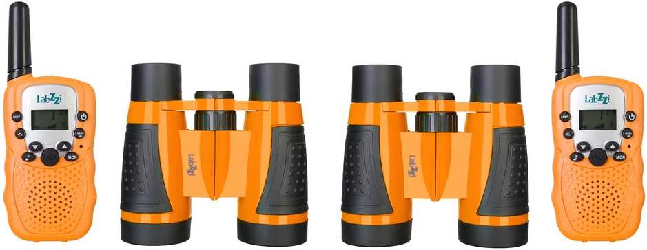 Racijų ir žiūronų rinkinys Levenhuk LabZZ WTT10 oranžinės spalvos