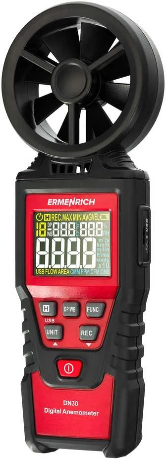 Skaitmeninis anemometras Ermenrich Seek DN30