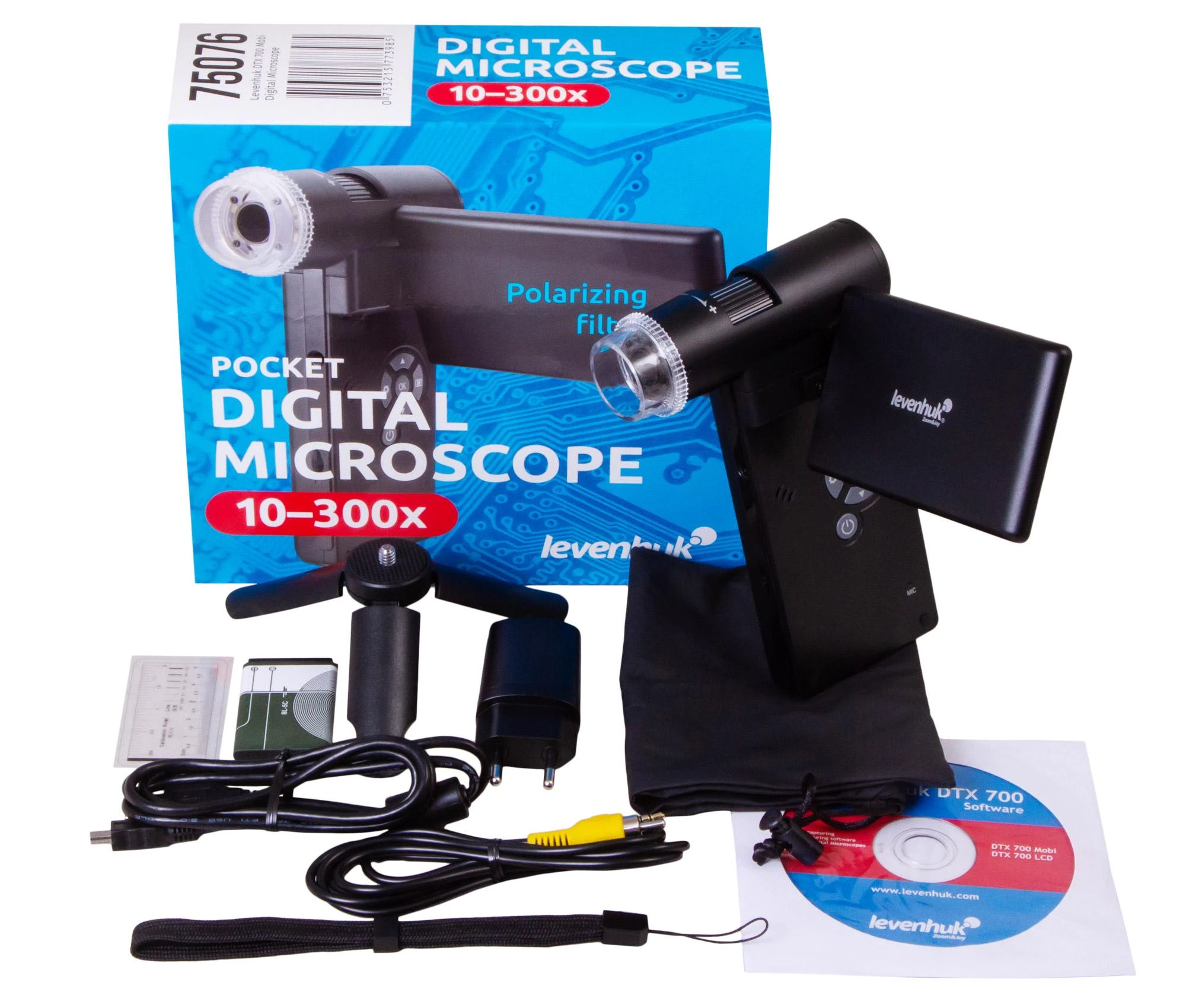 Skaitmeninis mikroskopas Levenhuk DTX 700 Mobi x10-300
