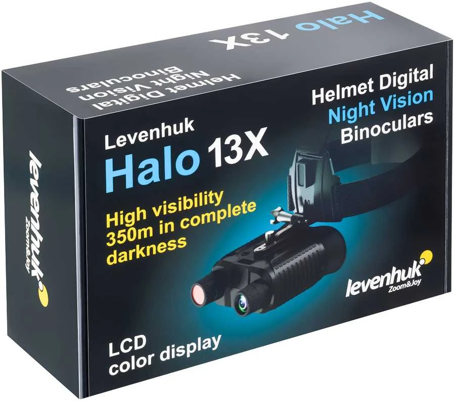 Žiūronai Skaitmeninis naktinio matymo žiūronas su šalmo laikikliu Levenhuk Halo 13X