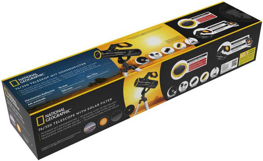 Bresser National Geographic Teleskopas NATIONAL GEOGRAPHIC su saulės filtru 175x