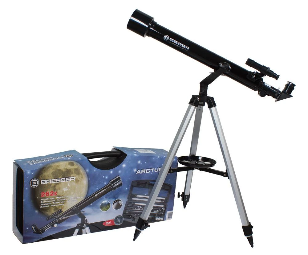 Teleskopas Bresser Arcturus 60/700 AZ <150x su dėklu ir žemėlapiu