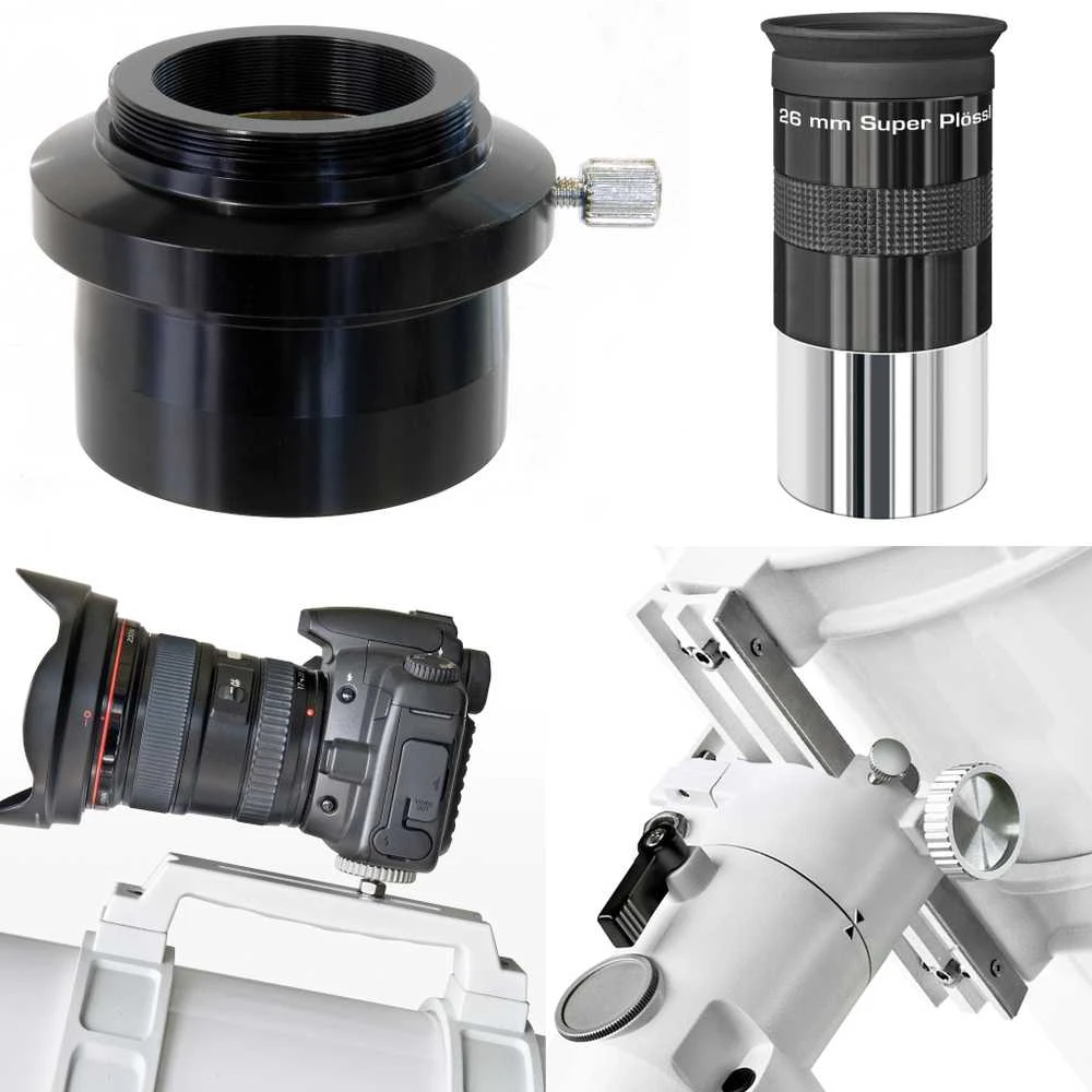 Teleskopas, BRESSER Messier AR-102s/600 Hexafoc EXOS-1/EQ4, su apertūra saulės filtru