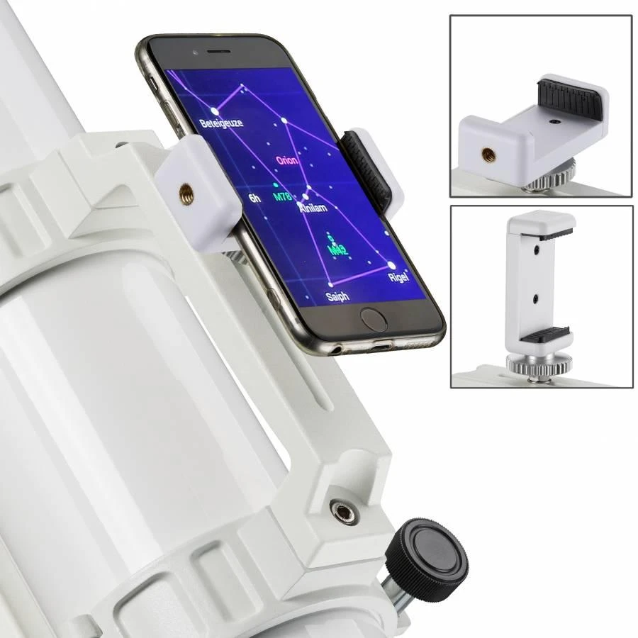 Teleskopas Bresser Messier MC-152/1900 HEXAFOC EXOS-2 su saulės filtru ir išmaniojo telefo