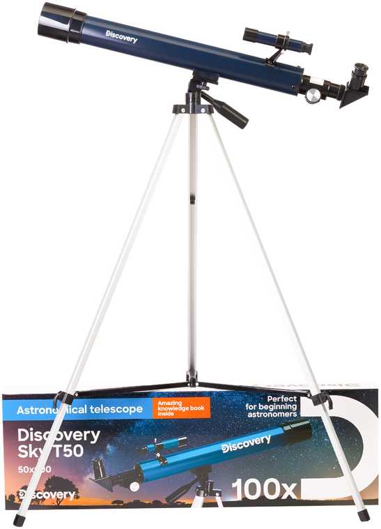 Teleskopas Discovery Sky T50 su knyga