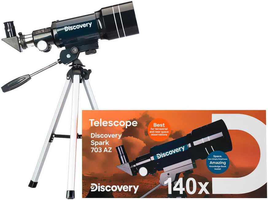 Teleskopas Discovery Spark 703 AZ su knyga