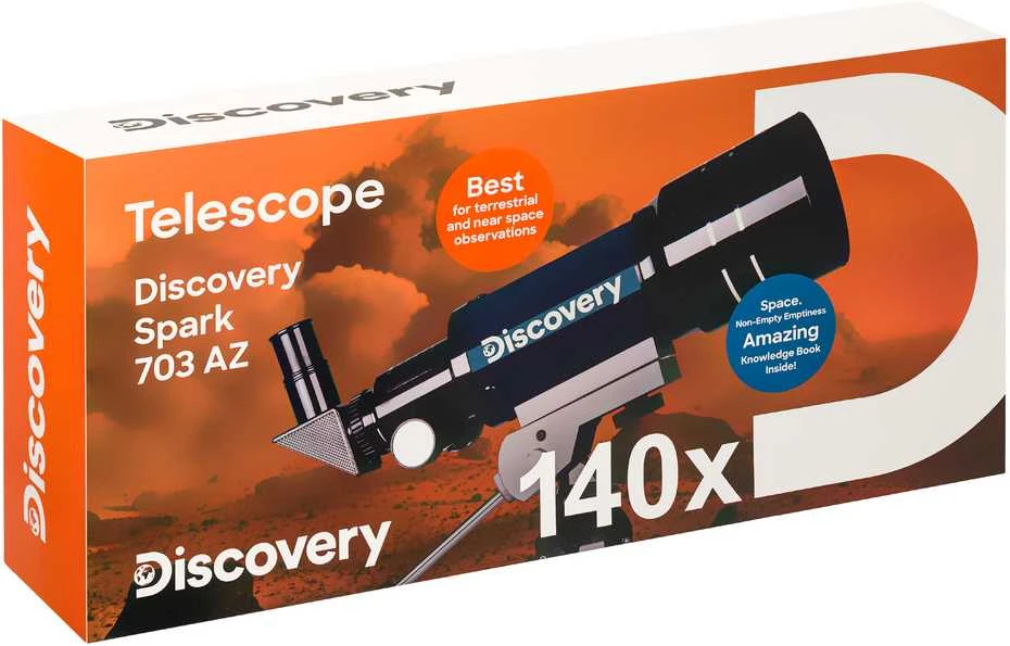 Teleskopas Discovery Spark 703 AZ su knyga