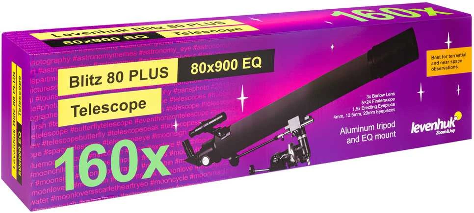 Teleskopas Levenhuk Blitz 80 PLUS