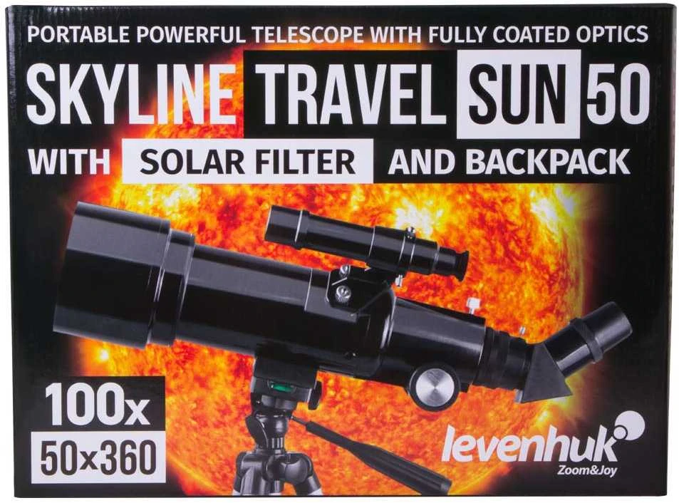 Teleskopas Levenhuk Skyline Travel Sun 50 50/360 <135x su kuprine ir saulės filtru