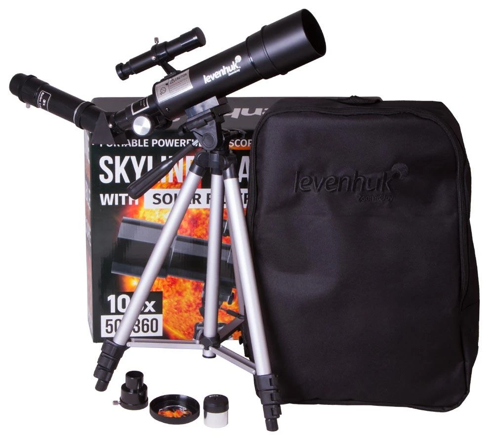Teleskopas Levenhuk Skyline Travel Sun 50 50/360 <135x su kuprine ir saulės filtru