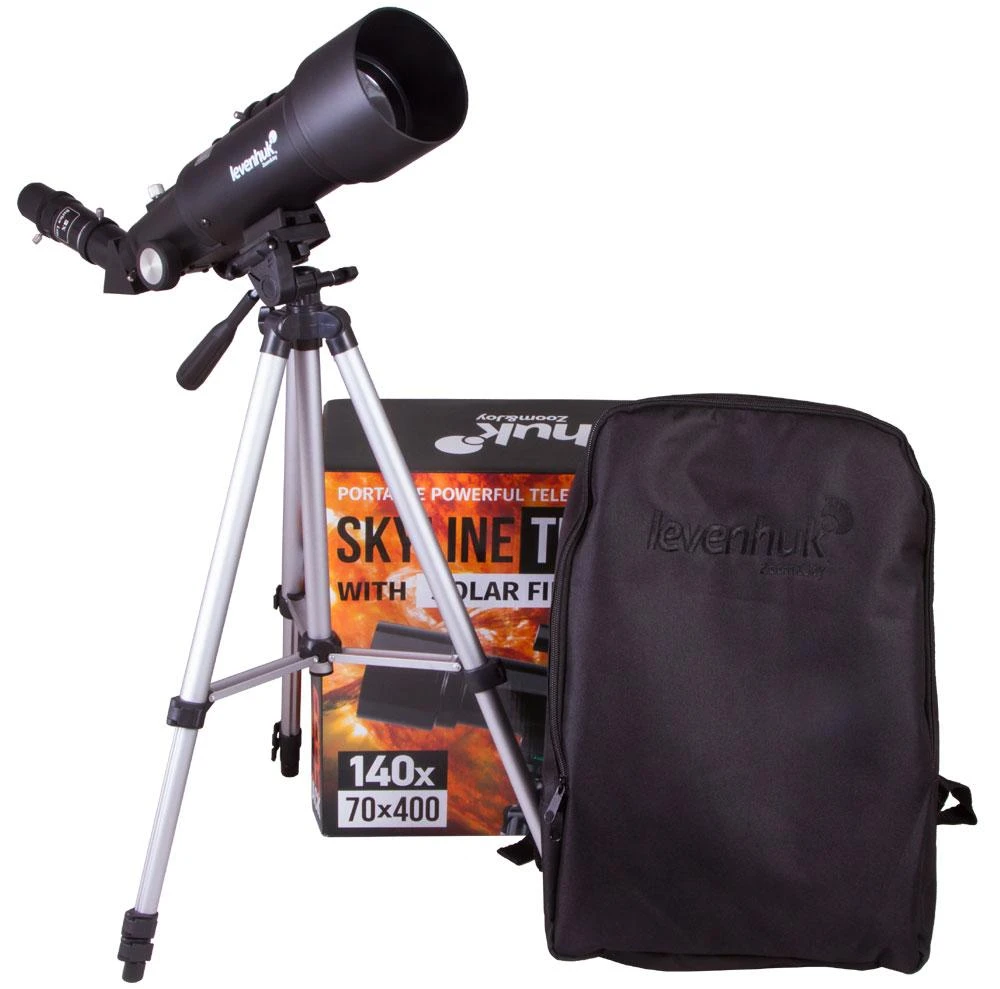 Teleskopas Levenhuk Skyline Travel Sun 70 su kuprine ir saulės filtru
