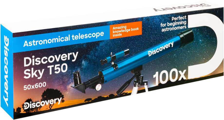 Teleskopas su knyga Discovery Sky T50 (RU)