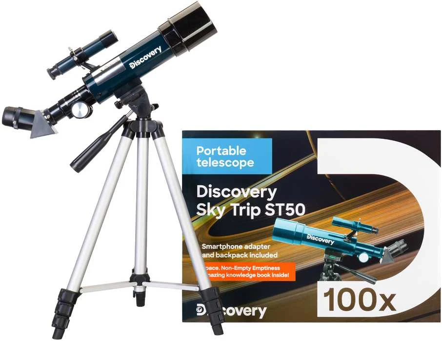 Teleskopas su knyga Discovery Sky Trip ST50