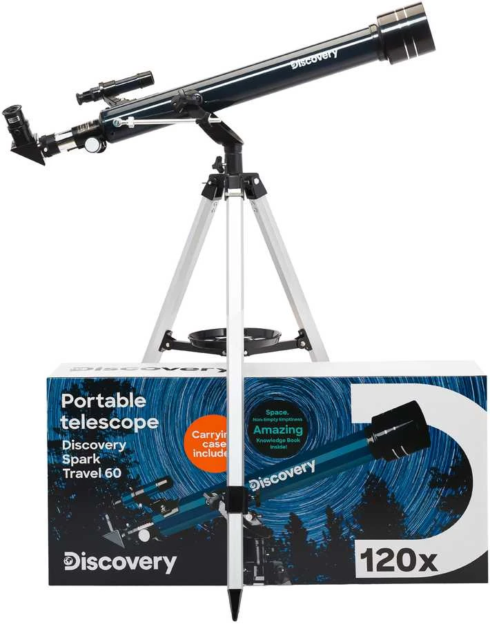 Teleskopas su knyga Discovery Spark Travel 60 (EN)