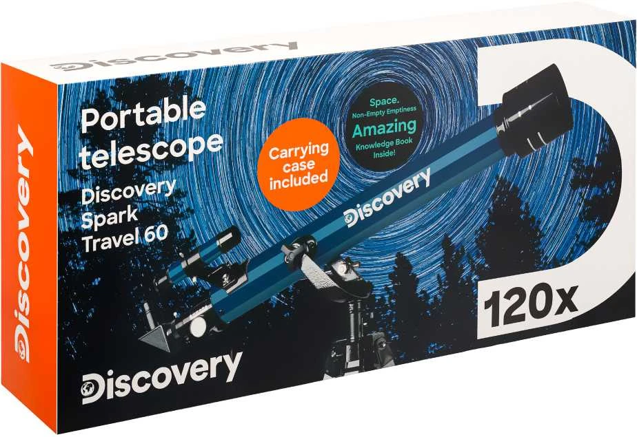 Teleskopas su knyga Discovery Spark Travel 60 (EN)