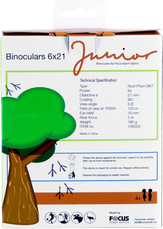 Focus Žiūronai vaikams Junior 6x21 mėlyni