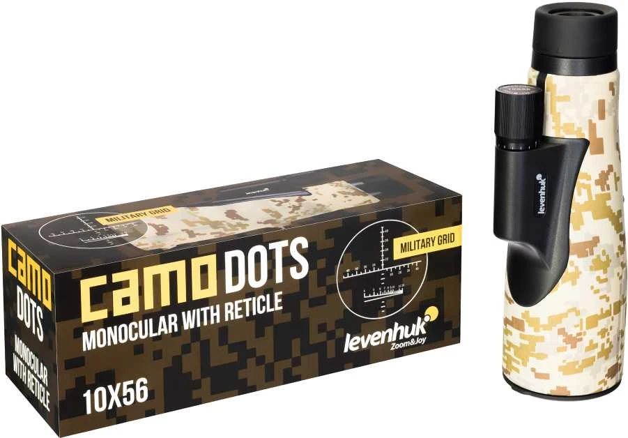 Levenhuk Camo Dots 10x56 monokuliaras su tinkleliu