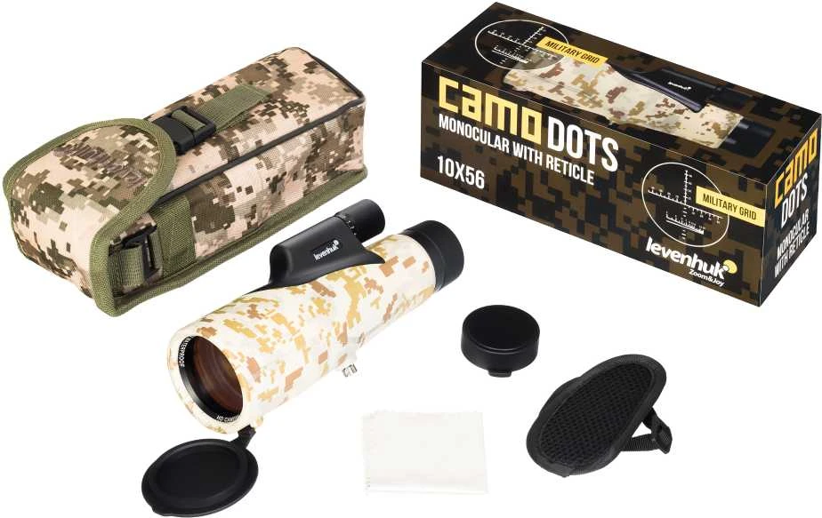 Levenhuk Camo Dots 10x56 monokuliaras su tinkleliu