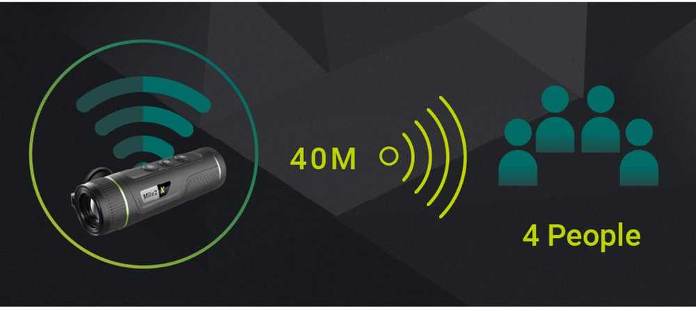 Žiūronai PIXFRA MILE 2 PFI-M419 400x300 19mm 1x-8x 50Hz Wi-Fi Šiluminis Monokuliaras